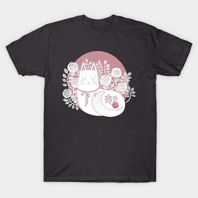 Content cat in pink T-Shirt by AV